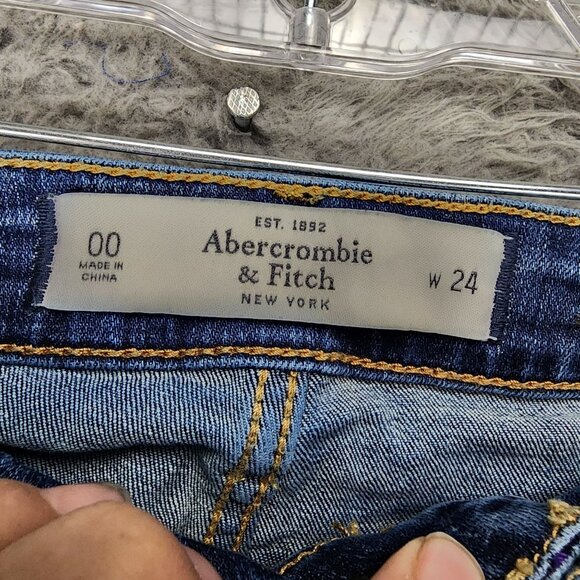 Abercrombie & Fitch Jeans Womens 24 Medium Wash Stretch Low Rise Skinny - Picture 3 of 12